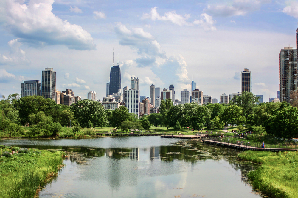 Chicago,Skyline,View,From,Lincoln,Park Chicago,Skyline,View,From,Lincoln,Park